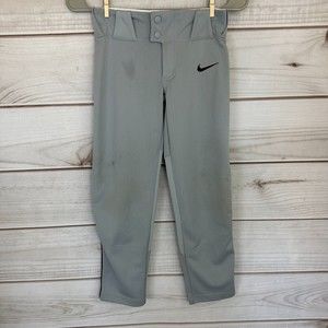 Nike Team Men's Grey Baseball Softball Pants, Size S